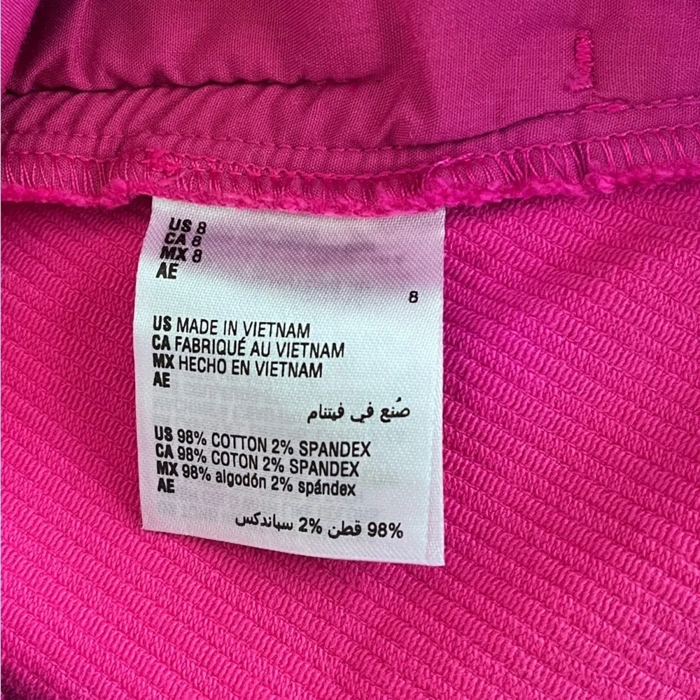 Charter Club New Preppy Fuchsia Pink Corduroy Mini A-line Skirt Size 8